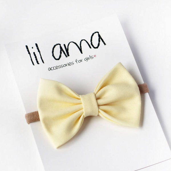 Yellow Hair Bow Etsy