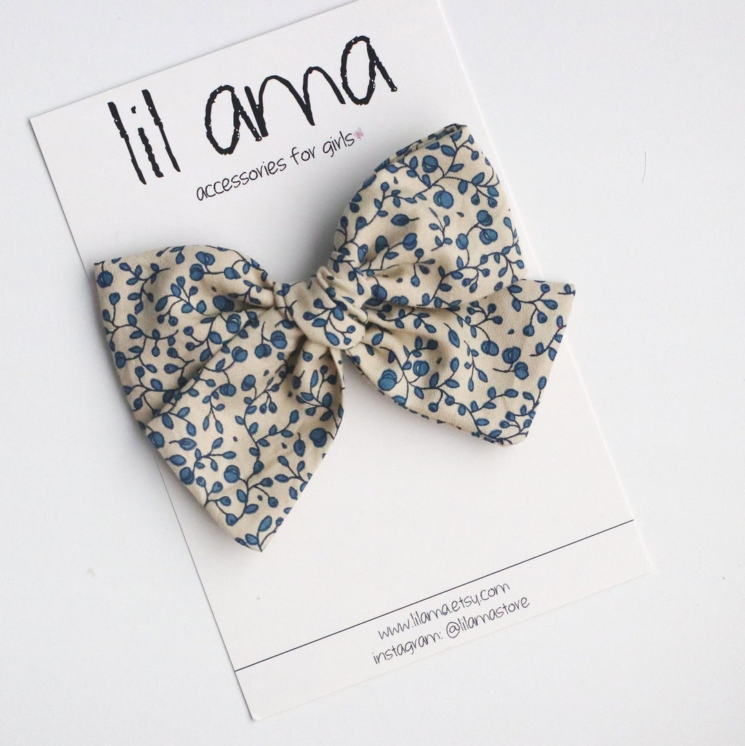 Blue Floral Bows Short Set by Baby Club Chic main image 1