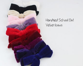 Velvet Bow Headband or Hair Clip