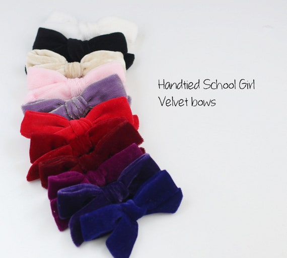 Velvet Bow Headband or Hair Clip