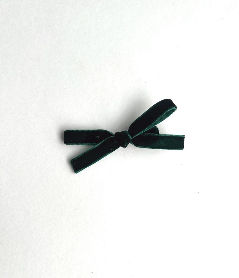 Velvet Hair Bow Clip or Headband image 5