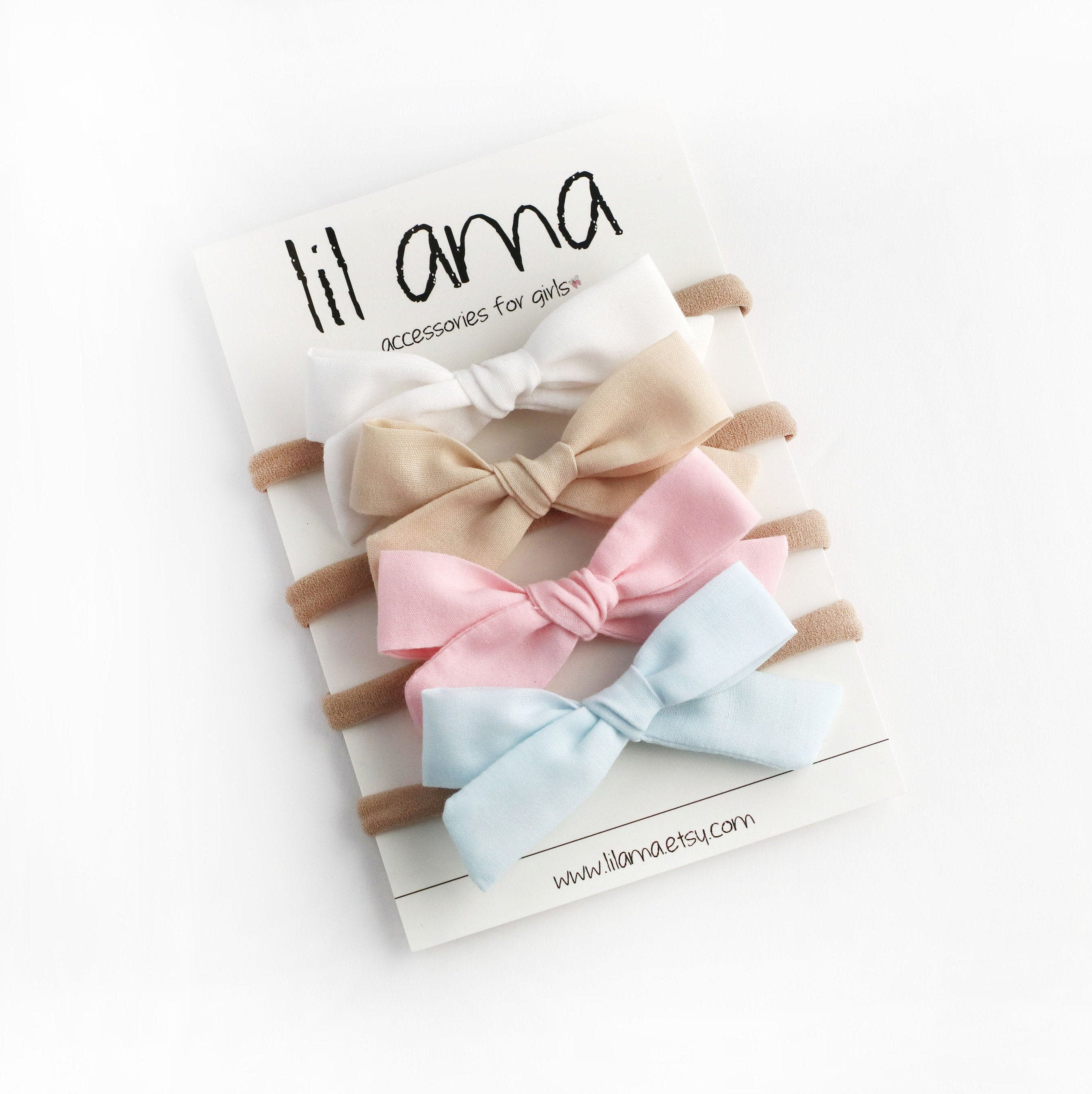 Newborn Bows Headband Baby Girl Bow Clips Baby Bows Set Etsy