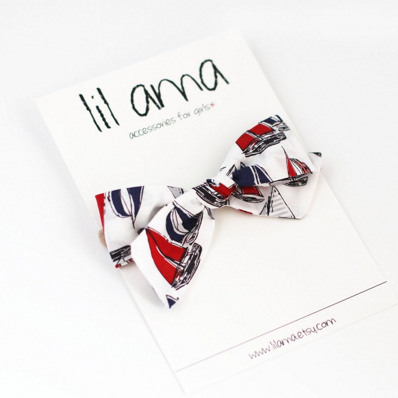 Bow for Girls Headband for Baby Bow Clip Sail Boat Baby Headband Baby Bow Sail Boat Oversized School Girl Bow Baby Girl Bows
