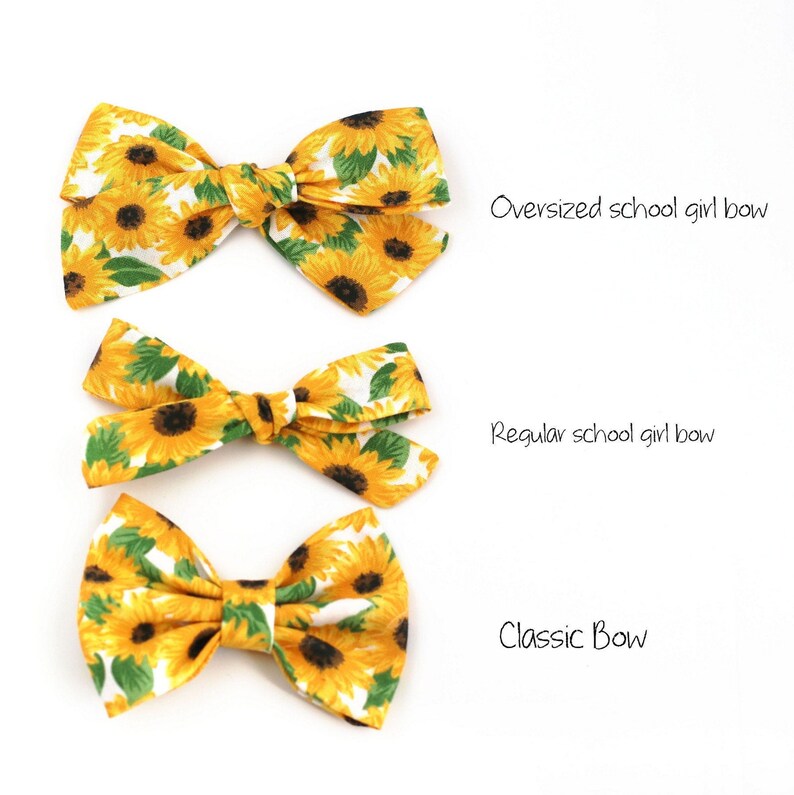 sunflower baby bow