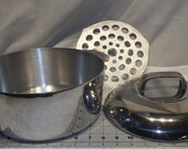 Antique Wagner Ware Magnalite Sidney -O- 4248-P Dutch Oven Roaster Stock Pot Set Trivet Self Basting Dome Lid Aluminum Cookware Mirror Shine