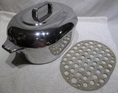 Antique Wagner Ware Magnalite Sidney -O- Aluminum Cookware Set 8 QT Roaster 4265-M Footed Trivet Rack Dome Lid Dutch Oven Roasting Pan Oval