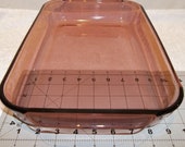 Beautiful Vintage Pyrex Cranberry Rectangular Casserole Baking Dish 3 QT Cake Pan Pink Glass Large Heavy Duty Oven Cook Ware Retro Kitchen