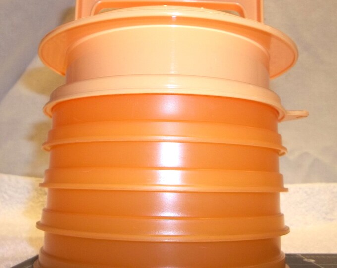 Jumbo Vintage Tupperware Hamburger Keepers Set 1/3 or 1/4 LB Patty