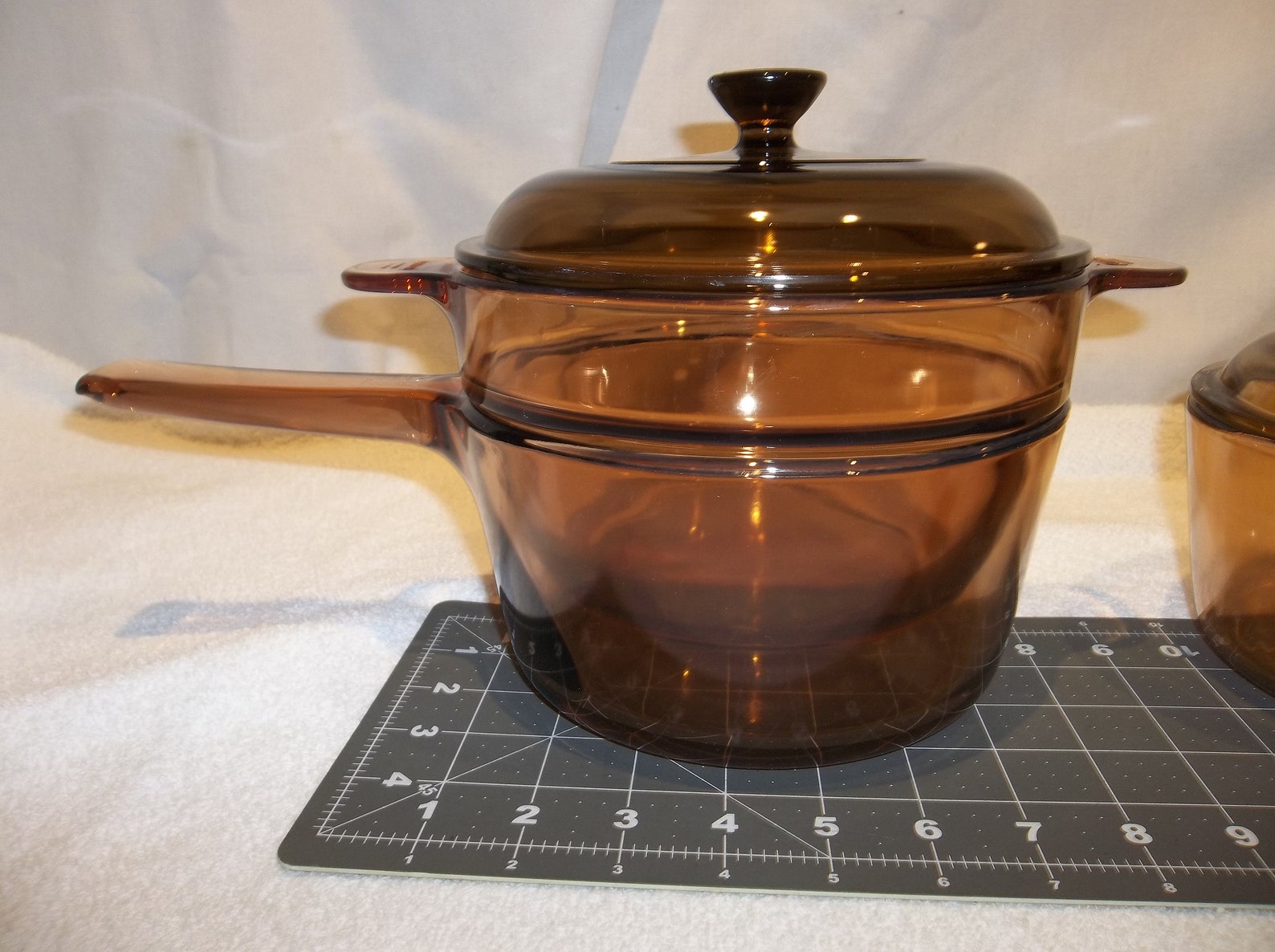 Vintage Vision Ware Amber Glass Double Boiler Saucepan Pots & - Etsy