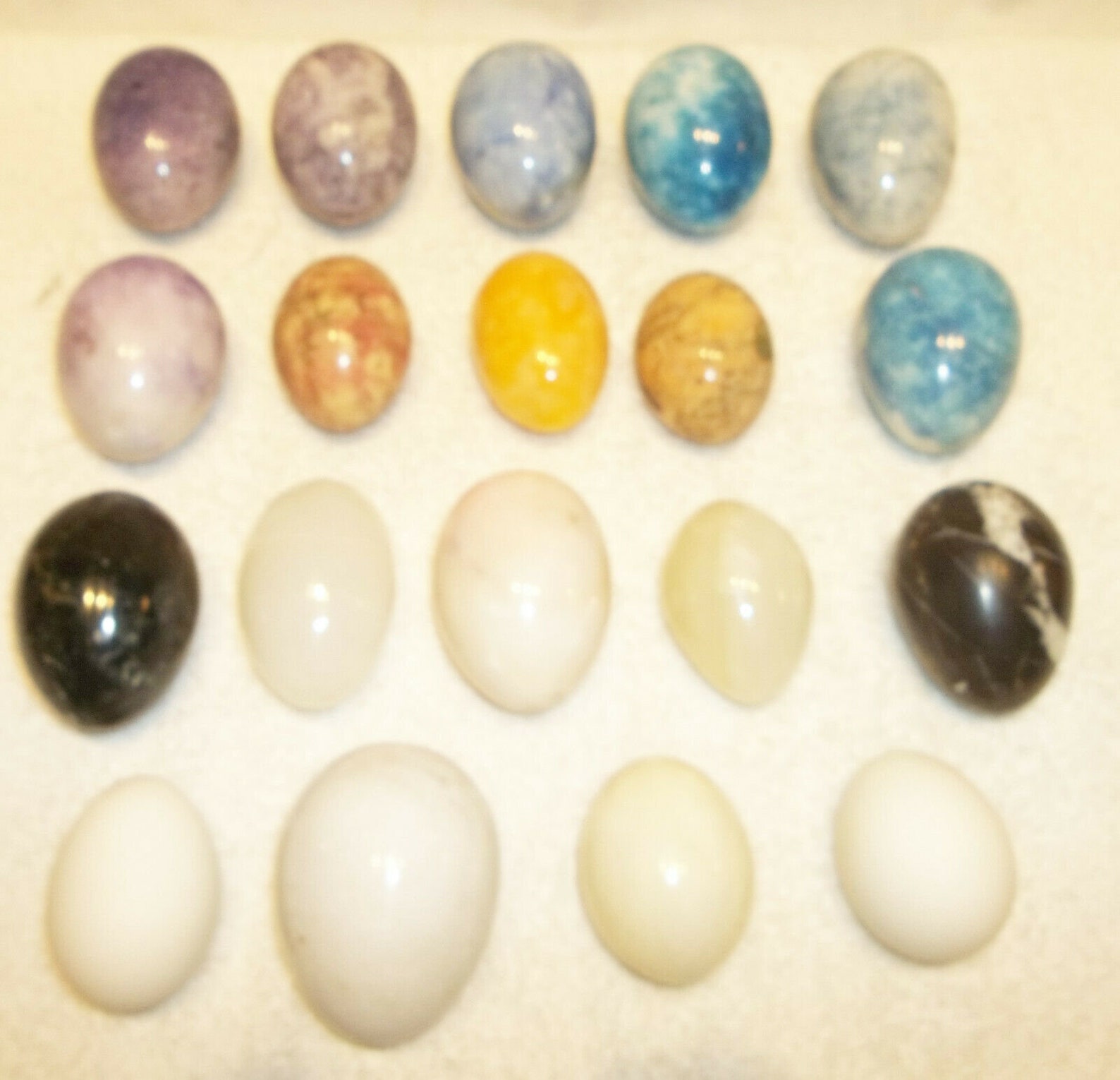 Set of 17 Vintage Assorted Alabaster Granite Marble Polish Etsy