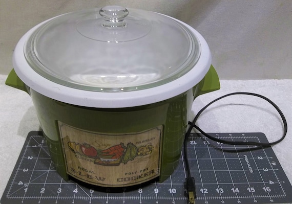 Vintage Avocado Green Regal Ware Poly Pot Slow Cooker Crock Pot Retro  Kitchen Appliance Light 5.5 Quart Aluminum Cookware Teflon Nonstick 