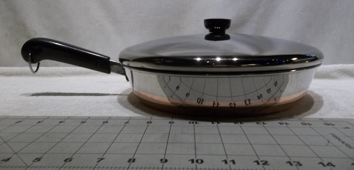 Antique Revere Ware Stainless Steel Cookware 12 Skillet Etsy