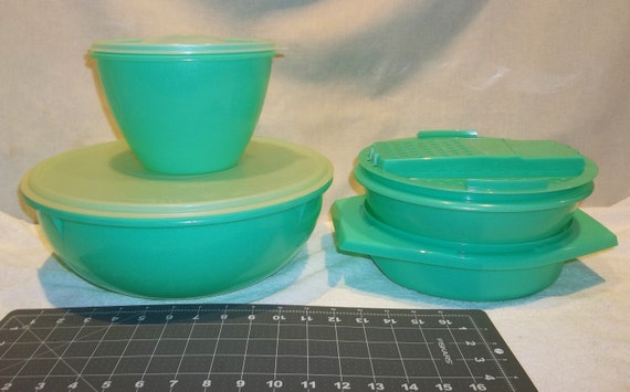 Tupperware, Kitchen, Vintage Tupperware Fix N Mix Extra Large Bowl Green  With Sheer Lid