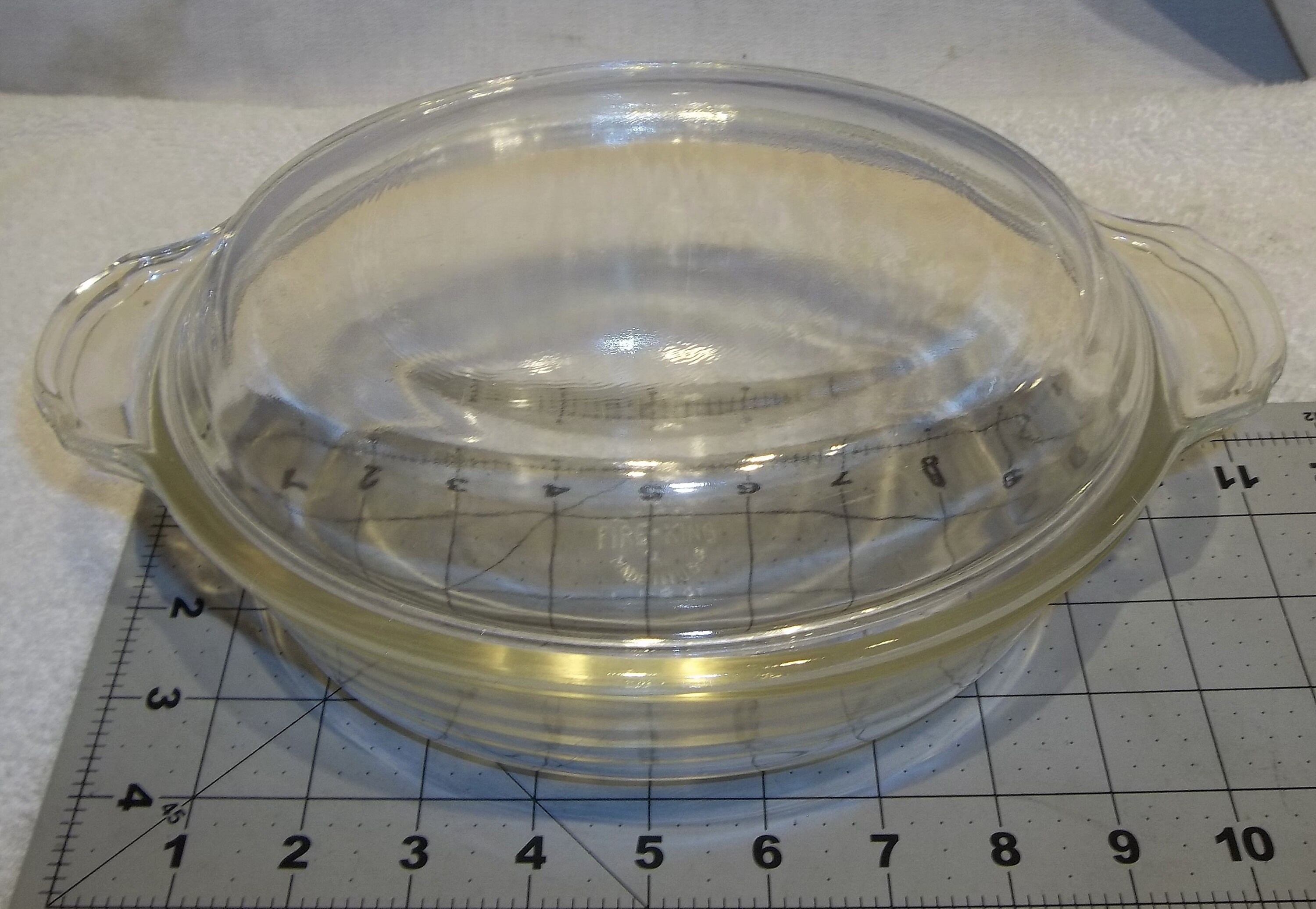 Antique Fire King Clear Glass Oval Casserole Baking Dish Etsy