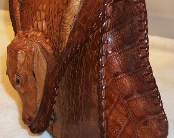 alligator head purse