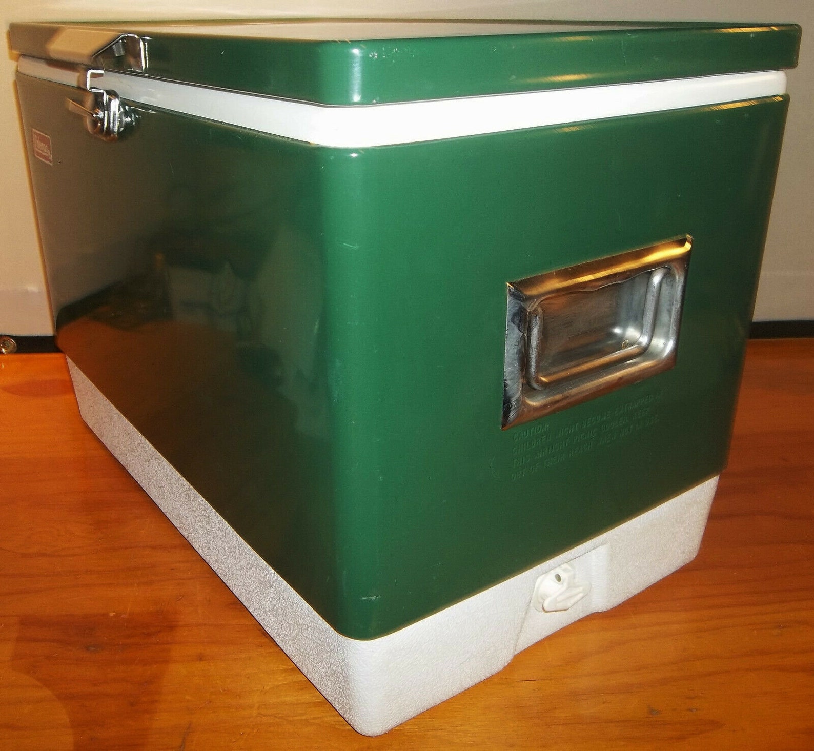 vintage green coleman cooler