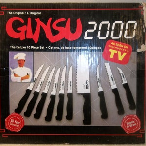 Ginsu 2000 As Seen On TV 10-Piece Gourmet Cutlery Set NOS