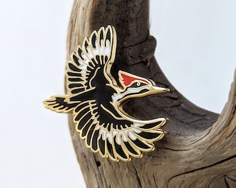 Pileated Woodpecker Hard Enamel Pin