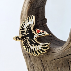 Pileated Woodpecker Hard Enamel Pin