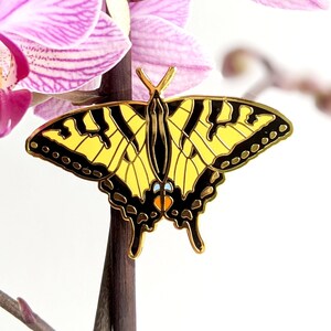 Canadian Tiger Swallowtail Butterfly hard enamel pin