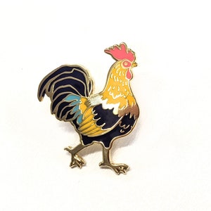 Rooster - hard enamel Pin in Gold