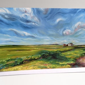 L'été, c'est l'espoir carte peinture prairie (intérieur vierge)