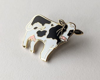 Holstein Cow ("Betty") - hard enamel Pin in Gold