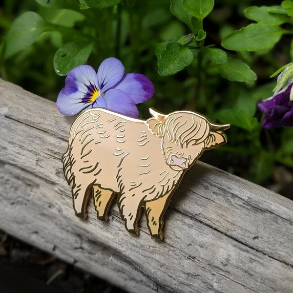 Highland Cow Hard Enamel Pin