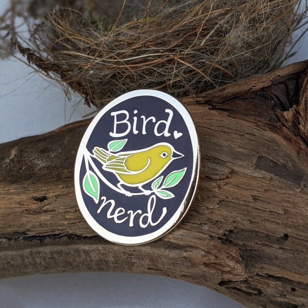 Bird Nerd hard enamel pin