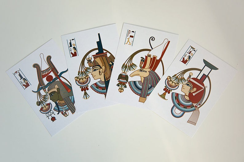 Postcard with the image of Egyptian Gods