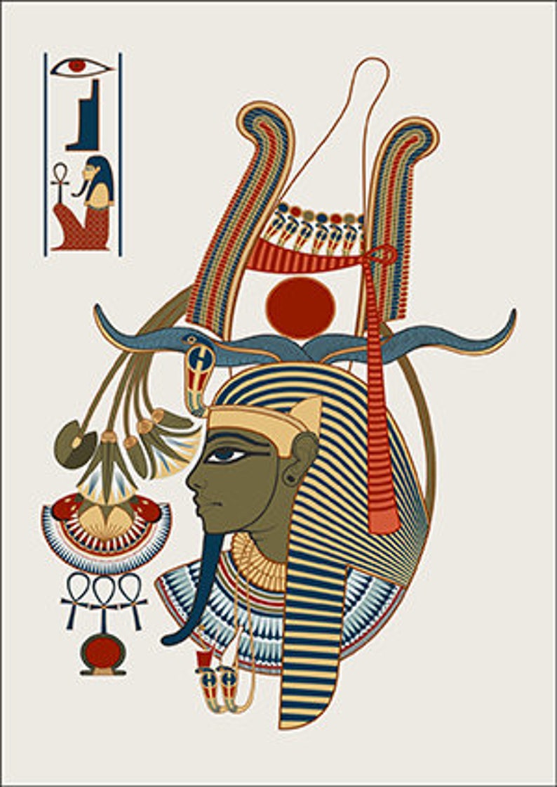 Postcard with the image of Egyptian Gods