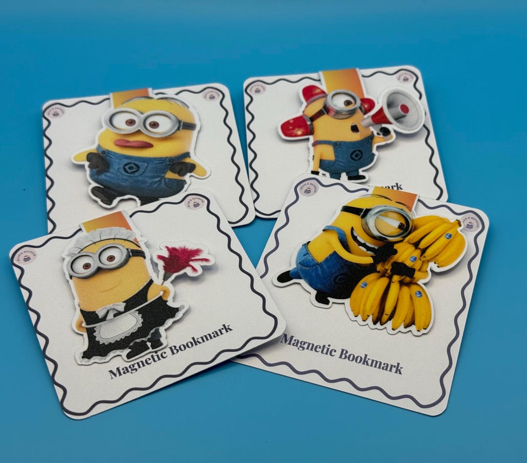 Mintel Bookmark Minions Magnetic Bookmark | Despicable Me Fan Gift - Etsy