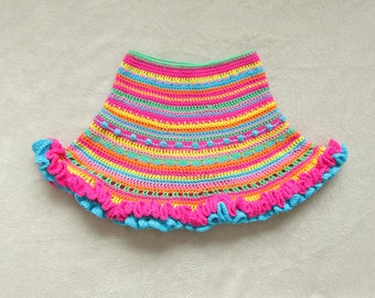 Patrón de crochet para falda 'Flowy Grace' 4 - 5 años (Pequeña)