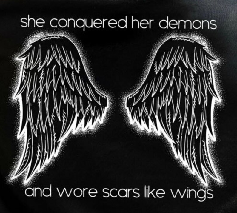 She Conquered Her Demons and Wore Scars Like Wings Zip Hoodie/ Women
