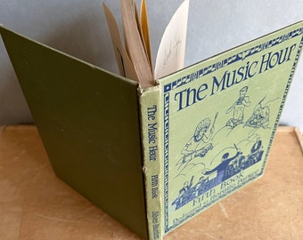 Vintage 1937 Kids' Music Book, "The Music Hour Fifth Book" | Period Ephemera, Great Illustrations | Silver Burdett Co. | Junk Journal Pages