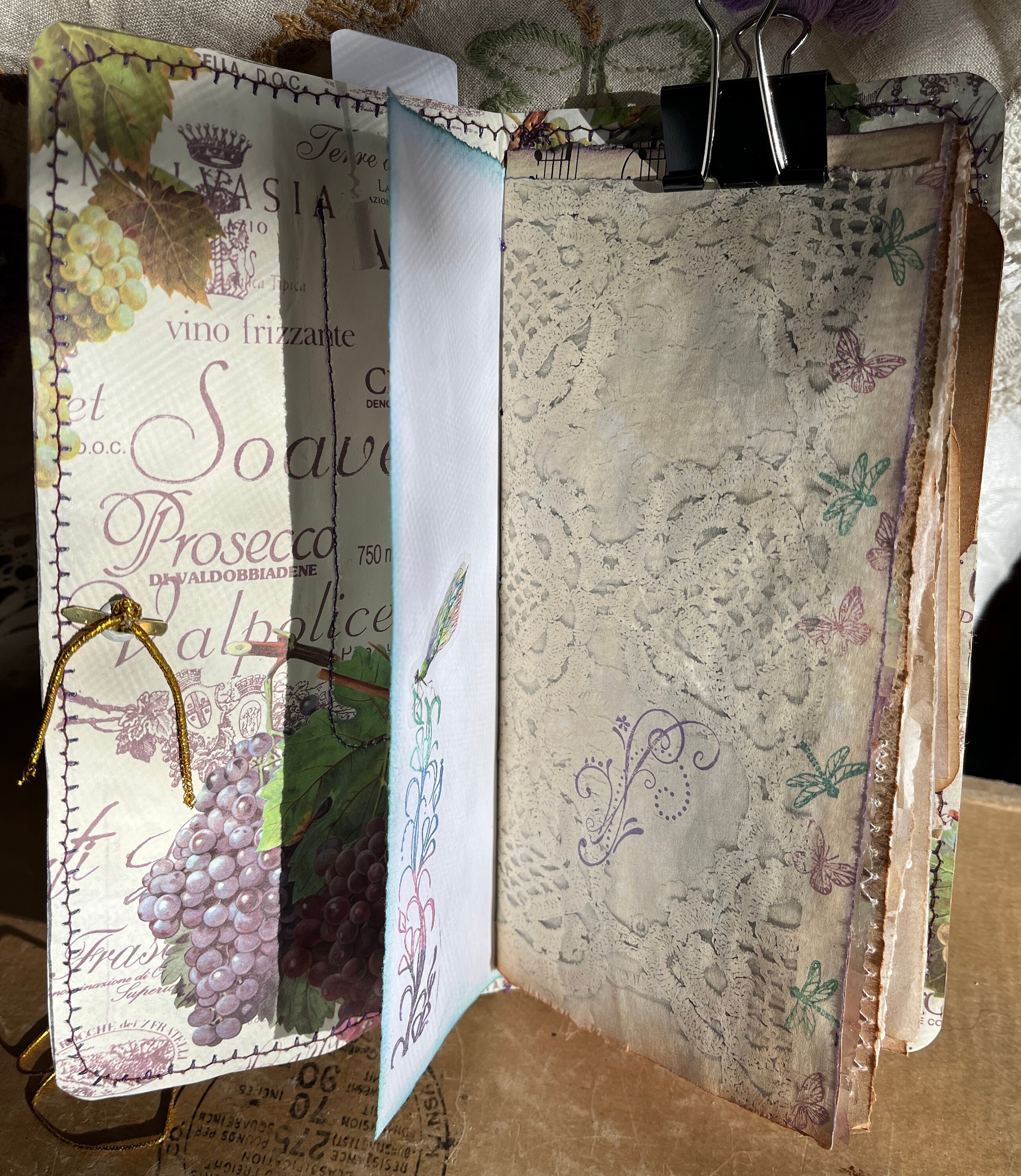 Handmade Upcycled Envelope Mini Junk Journal Crinkly Textured Collaged Handmade Upcycled Envelope Mini Junk Journal Crinkly Textured Collaged