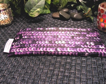 Unscented Flax Seed Eye Pillow: Satin Sleep Mask for Relaxation