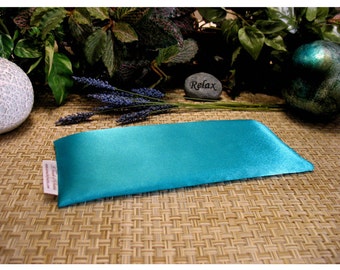 Organic Lavender Flaxseed Eye Pillow, Silky Satin Eye Mask