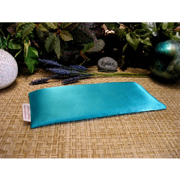 Natural Eye Pillow. Flaxseed Organic Lavender or Peppermint. Relaxation Gift. Wedding Party Gifts. 32 Solid Colors. Silky Softness Eye Mask.