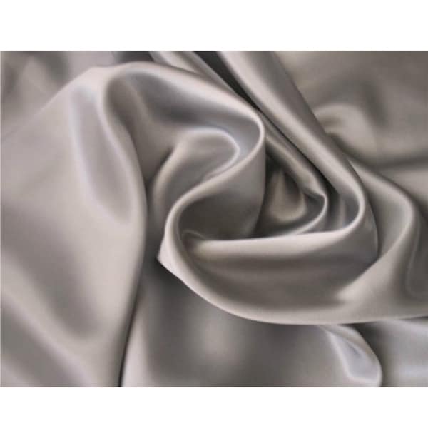 Platinum Silver Charmeuse Satin Pillowcases in All Sizes. Travel Pillow Cases and Body Pillow Covers. Luxury Satin Bedding.