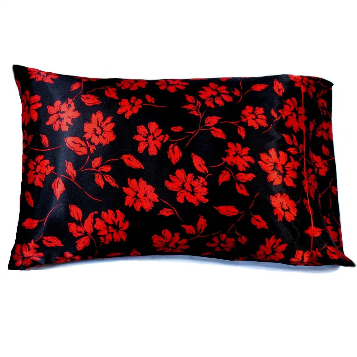 Red Black Decorative Throw Pillow. Satin Couch Pillows. Toss Etsy New