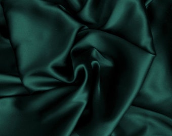 Hunter Green Satin Pillowcases. Standard, Queen, King, Body Pillow. Silky Smooth.