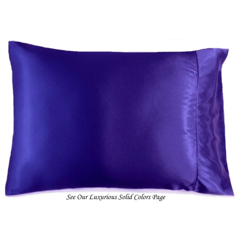 Royal Blue Pillowcases. Satin Pillow Case. Luxurious Look Etsy