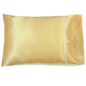 Yellow Satin Accent Pillow. Romantic Bedding. Chair Back Support Cushion. Travel Pillow Case. Boudoir Pillow. 12x16 Pillow.