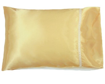 Yellow Satin Boudoir Pillow, Romantic Accent Pillow 12x16