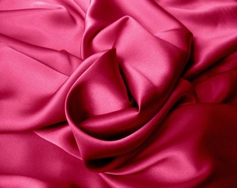 Raspberry Satin Pillow Case, Romantic Gift for Women. For Healthy Hair, Skin. Satin Body Pillow Pillowcase. Std. Queen, King Size.