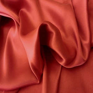 Rust Satin Pillow Case, Standard, Queen, King. Romantic Gift for Women. For Healthy Hair, Skin. Travel Size and Body Pillow Pillowcase.
