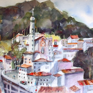 Verona Italy Original Watercolor Painting & Fine Art Prints, Verona Wall Art ,Verona Watercolor, Verona  Art Print, Travel Print, Art Decor