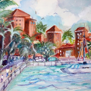 Vinoy Renaissance Hotel, Original Painting and Prints, St Petersburg Florida, Vinoy Paintings, Art Deco Style, Tampa Bay, Gallery Wall Art