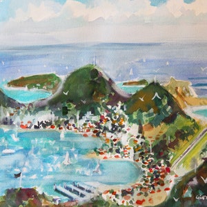 Original Painting and Prints of St Martin, Caribbean Islands, Caribbean Wall Decor, Caribbean Island Prints, St Martin Gift, Art
